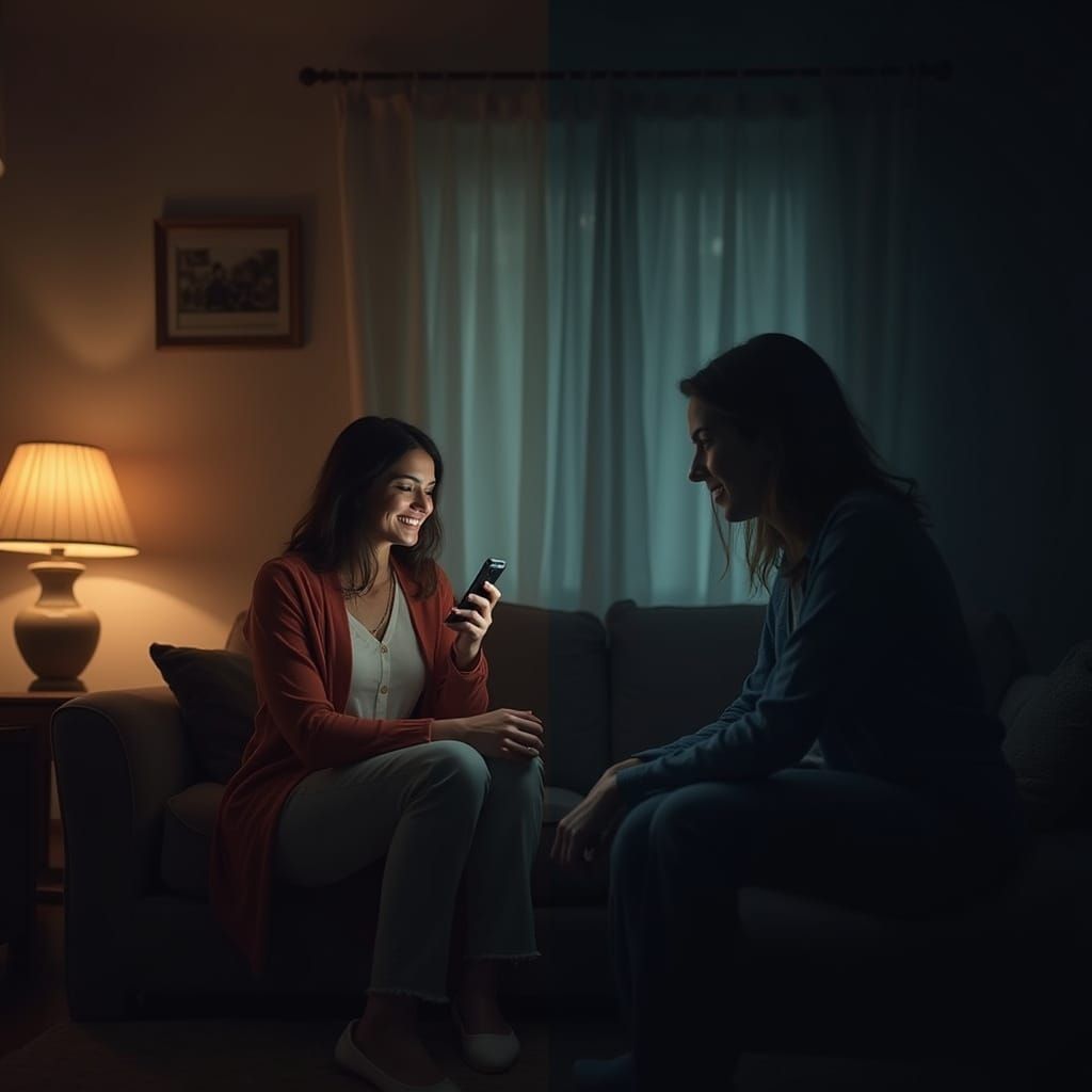 Dreams vs Reality: A Split Image of Hope and Despair