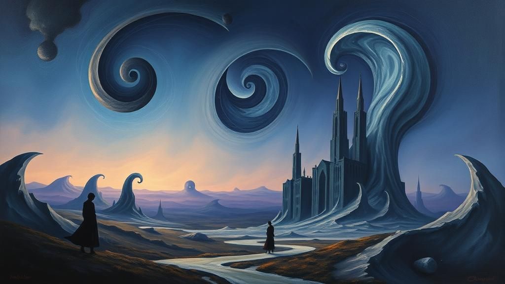 Surreal Dreamscape in Oil on Canvas Style