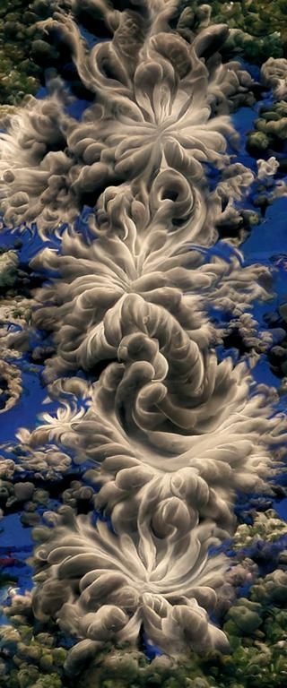 Psychedelic Cloud Fractal in William Morris Style