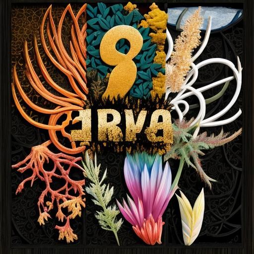 Fractal Flora: A Psychedelic Botanical Oil Painting