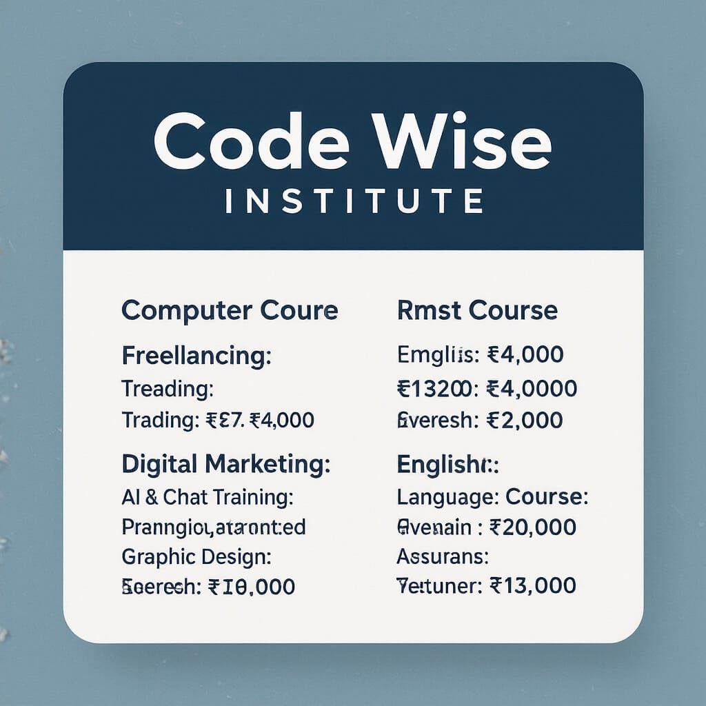 Code Wise Institute Logo with Course Offerings