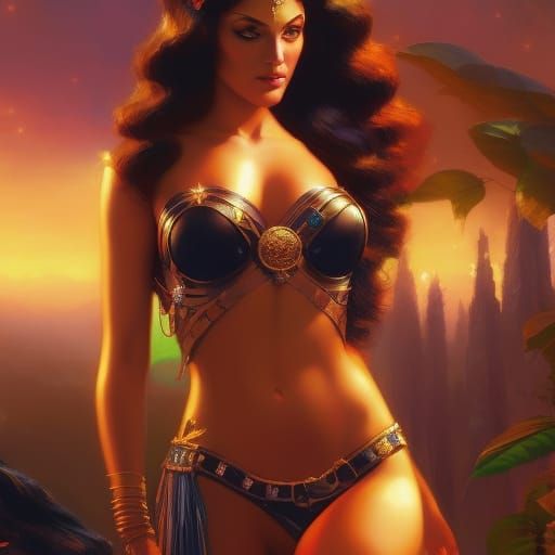 Enthralling Trance: A Vibrant Fantasy Portrait