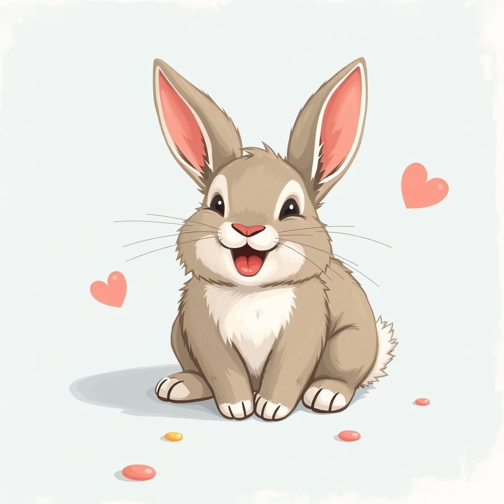 Cute Laughing Bunny