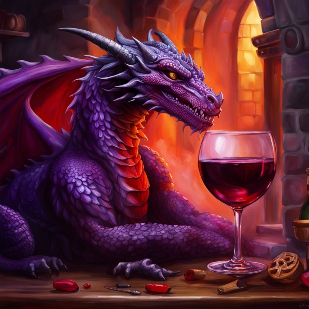 Dragon Fine Dining: A Photorealistic Fantasy Art