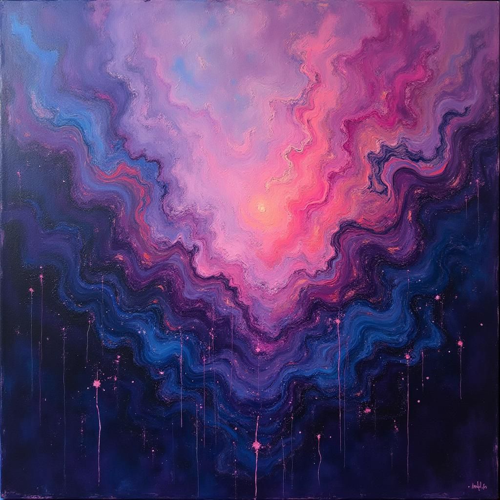 a deep, rich purple hue, reminiscent of a twilight sky, evok...