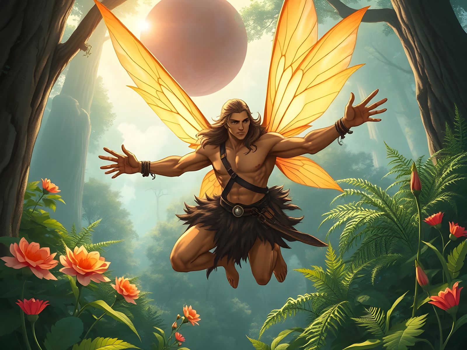 Primeval Forest Fairy in Flight