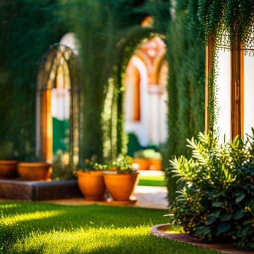 Tranquil Andalusian Garden with Moorish Design