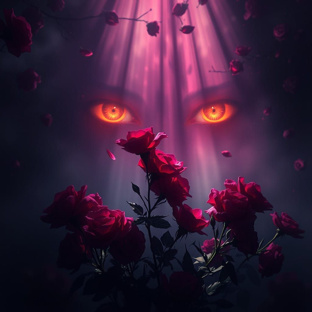 Veil of Roses in Dark Fantasy Style
