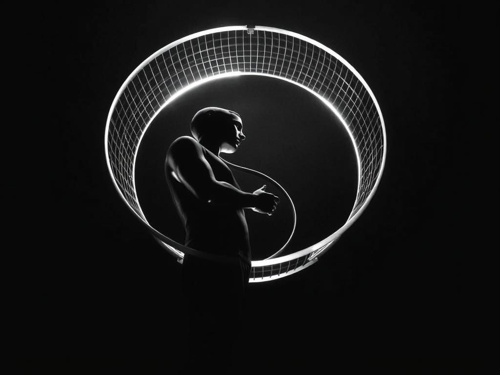 Dramatic Abstract Sculpture in Yin-Yang Symmetry