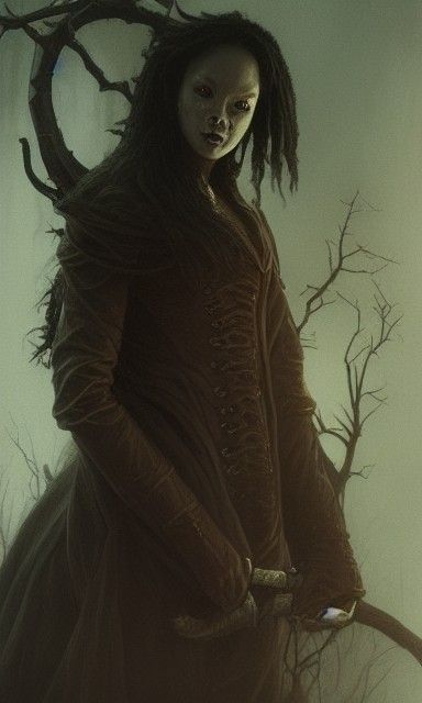 Creepy Sleepy Hollow Horror Art Portrait
