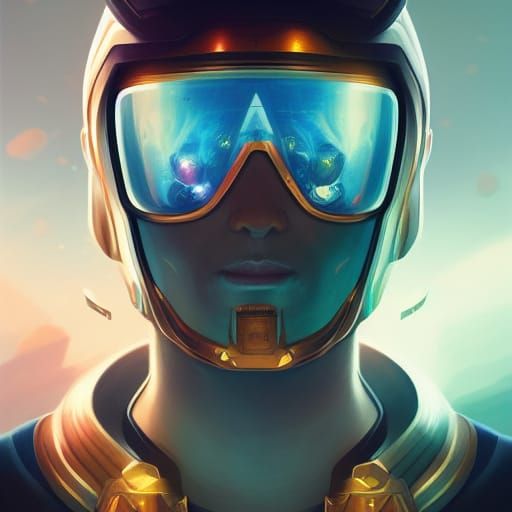 Space Commander Portrait in Hyperdetailed Style