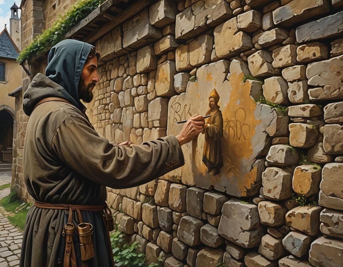 Medieval Graffiti: Religious Art in Oil Painting