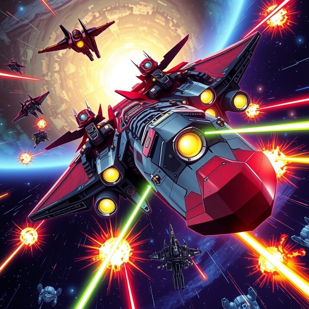 Captain Harlock's Epic Space Battle with Sylvidres