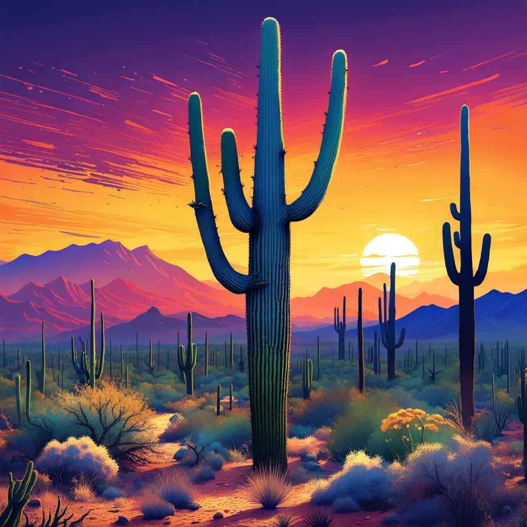 Saguaro National Park Fantasy Concept Art