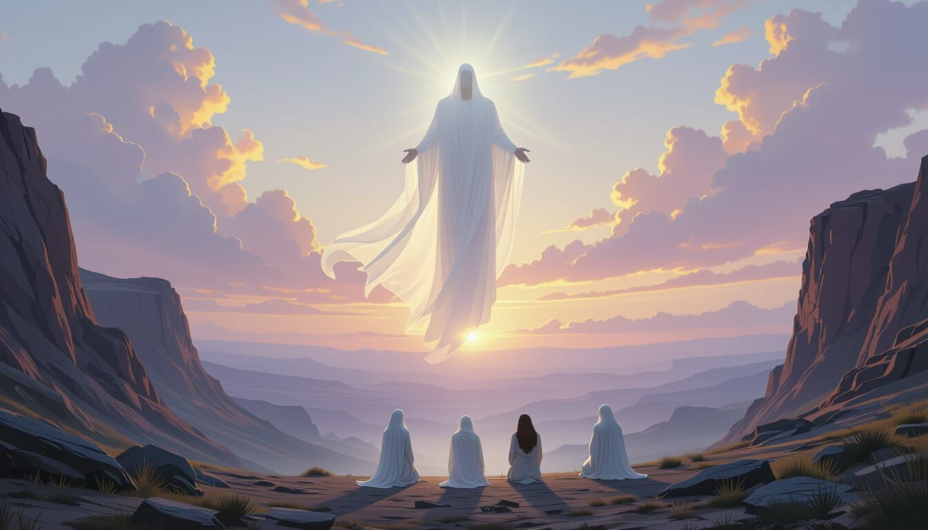 Divine Being Overlooking Valley of Reverence and Penitence