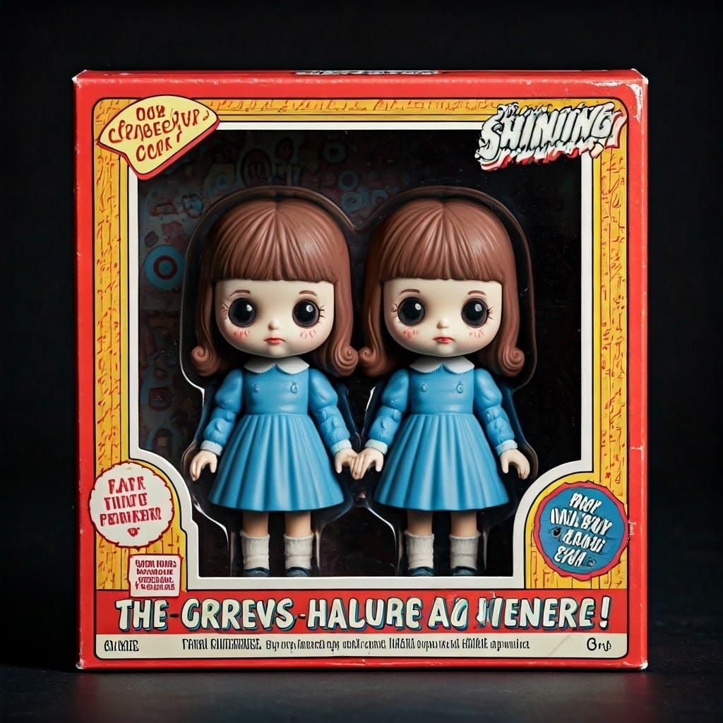 Retro 1980s-Style Grady Twins Action Figure Box Art