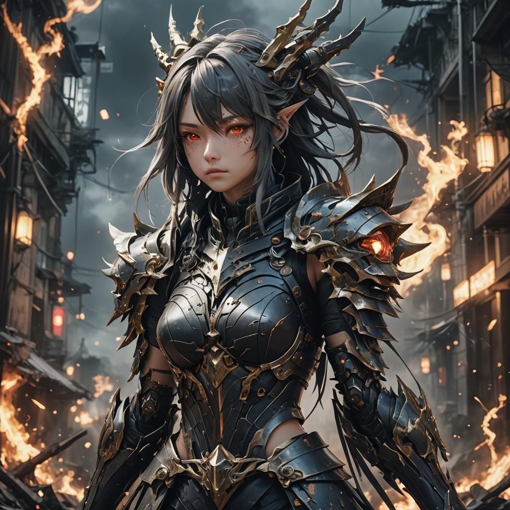 Detailed 3D Anime Art Inspired by WLOP