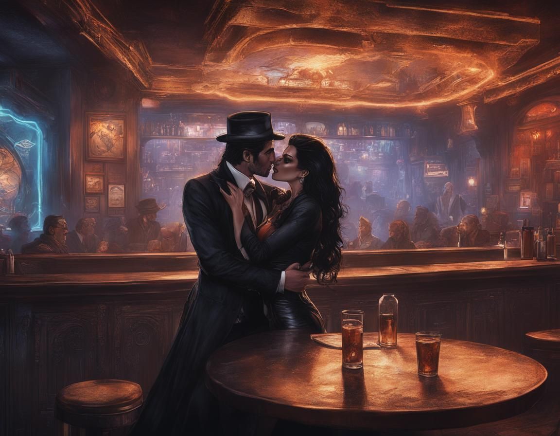 Zatanna and Constantine Kiss, Luis Royo Style