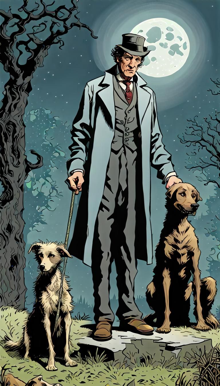 Sherlock Holmes and the Gnoll: Cosmic Horror Art