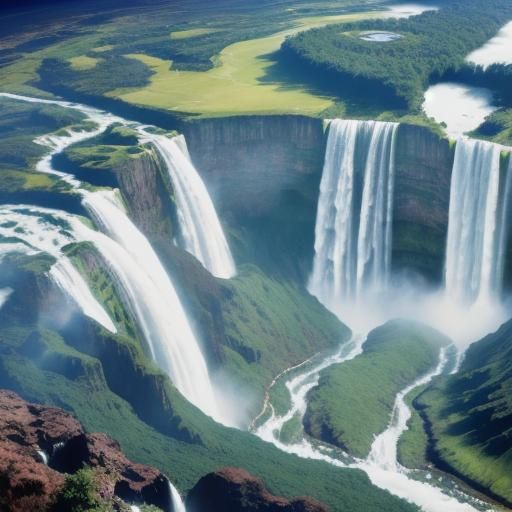 Waterfalls From the Sky: An AI Interpretation