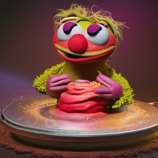 Muppet Cake: 3D Rendered Storybook Illustration