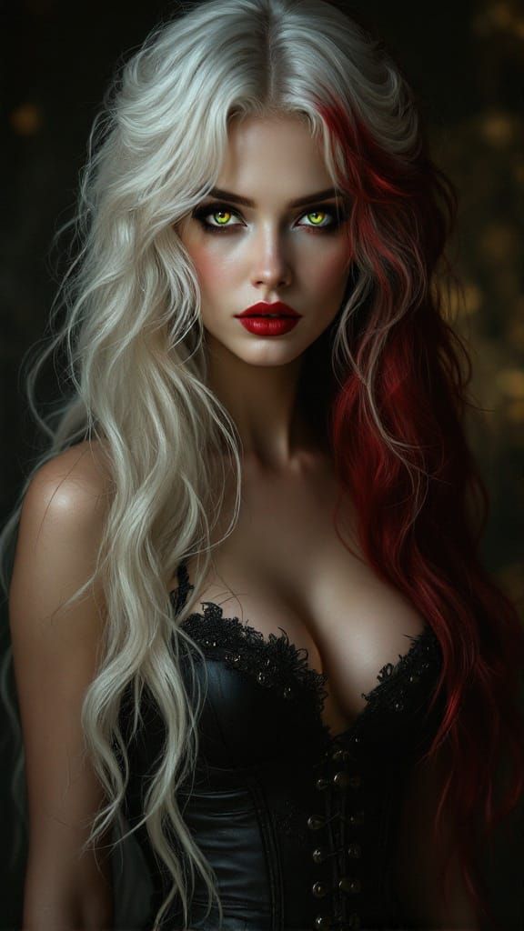 Sculpted Goddess in Dark Elegance