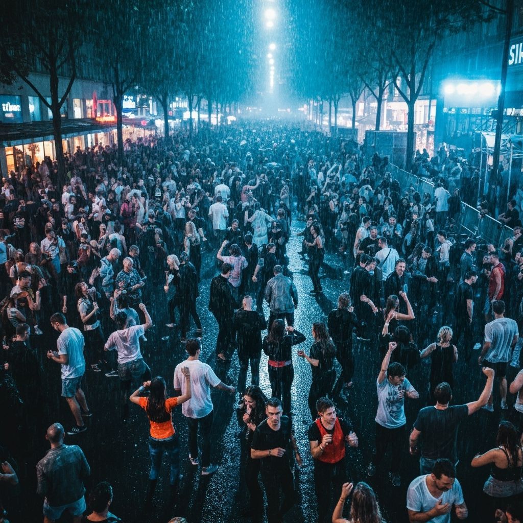 Rainy Techno Parade in Berlin