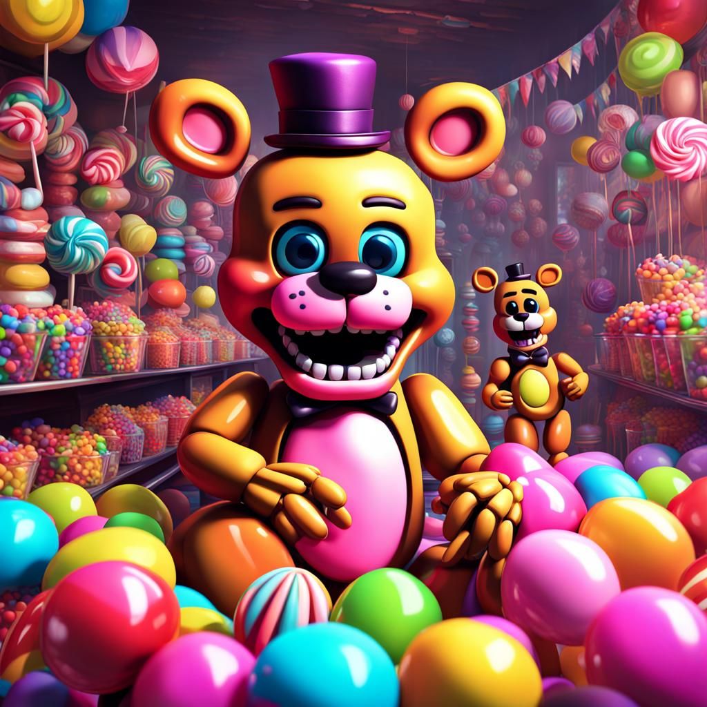FNAF in Whimsical Candy Art Style