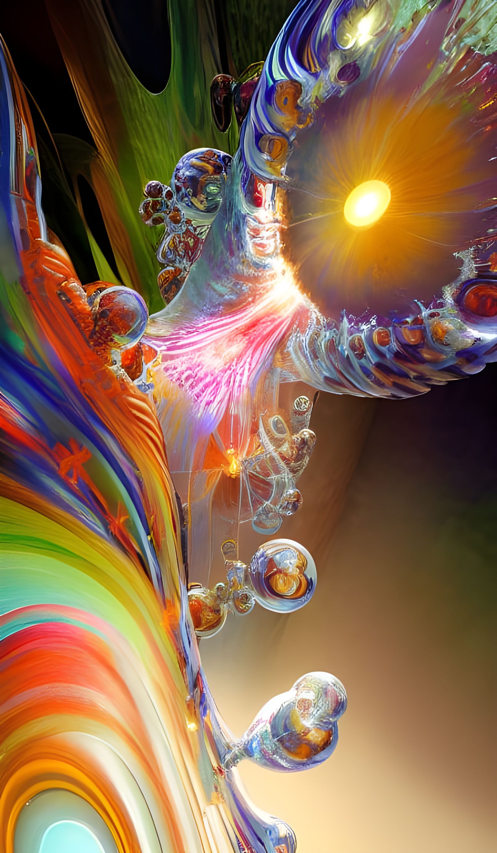 Geometric Abstract: Intricate Celestial Particle System