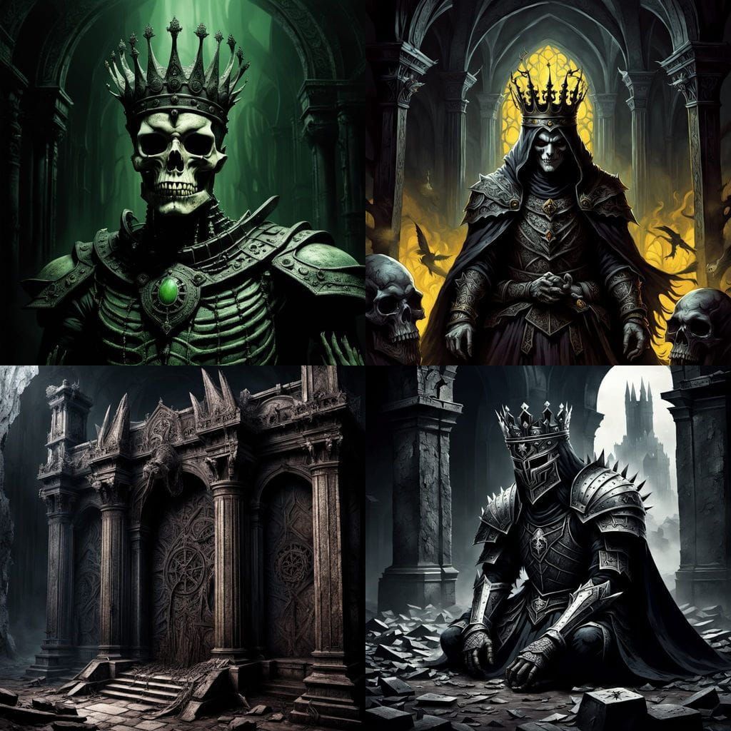 God of Betrayal and Decay in Crown Armor