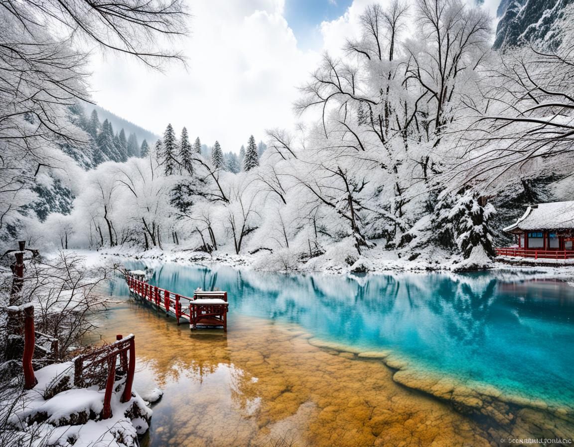 Jiuzhaigou in Winter: A Snowy Paradise