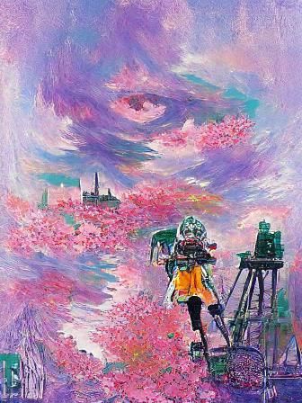 Cyberpunk Magical Girl Transformation Manga Cover