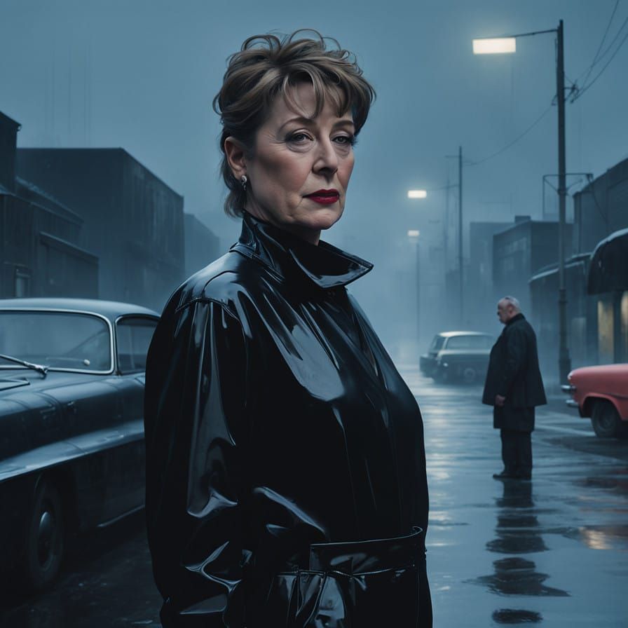 Dominant Woman in Dark, Moody Setting