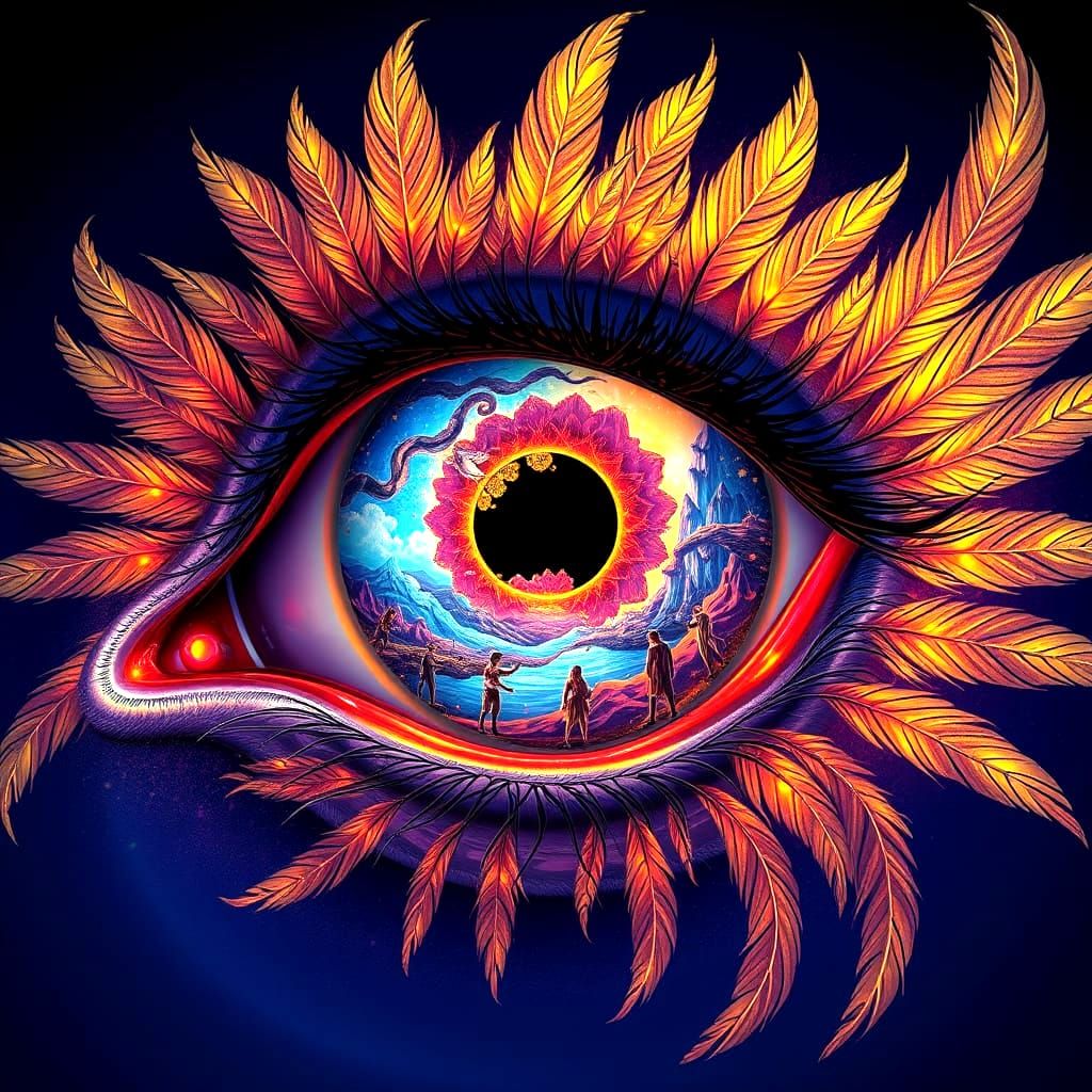 Surrealist Eye Portal to Diverse Inner Worlds in Cyberpunk S...