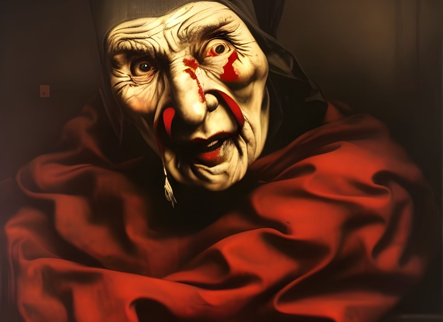 Brooding Jester in Candlelight: A Matejko-Inspired Scene