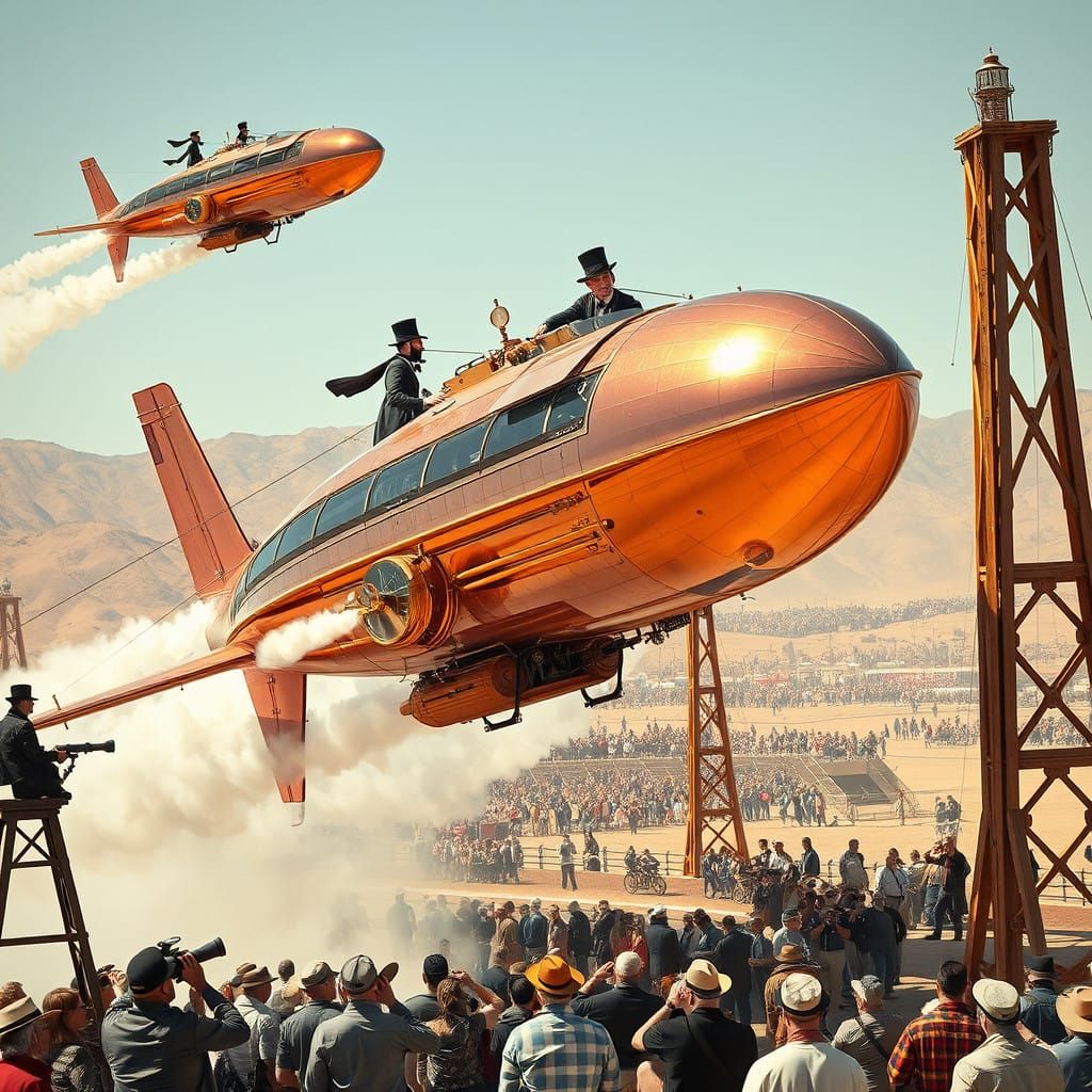 Steampunk Dirigible Racers at Reno Air-Races