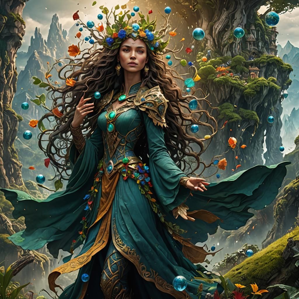 Detailed Matte Painting of Mother Earth