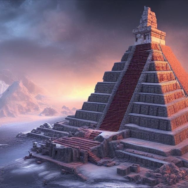 Mayan Temple Emerges in Arctic Landscape