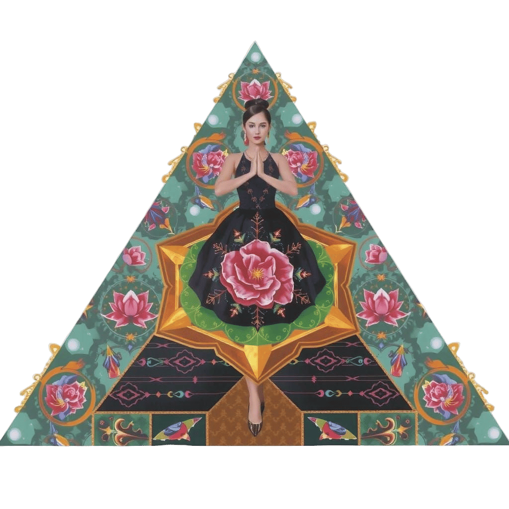 Mystical Woman in Dada Expressionist Style