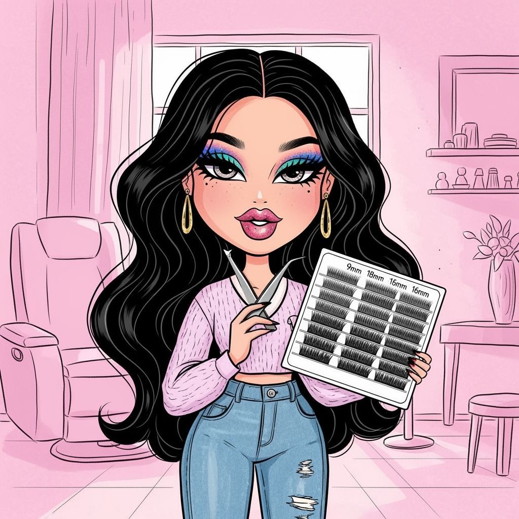 Bratz Doll with Lashes in a Digital Cartoon Style