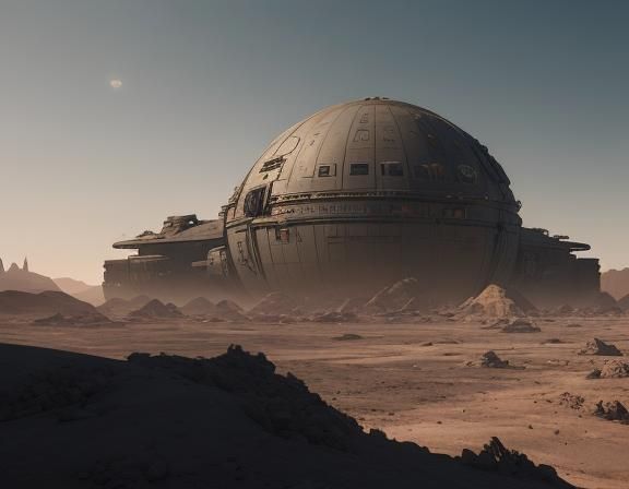 Desolate Alien Planet Concept Art in 8K