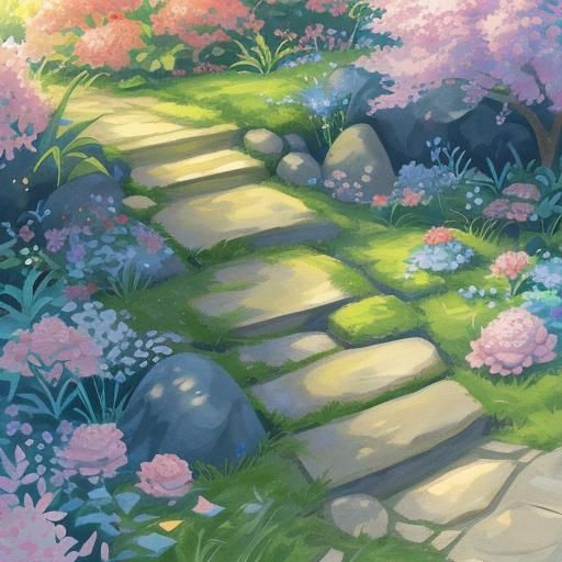 King in a Vibrant Manga Fantasy Garden