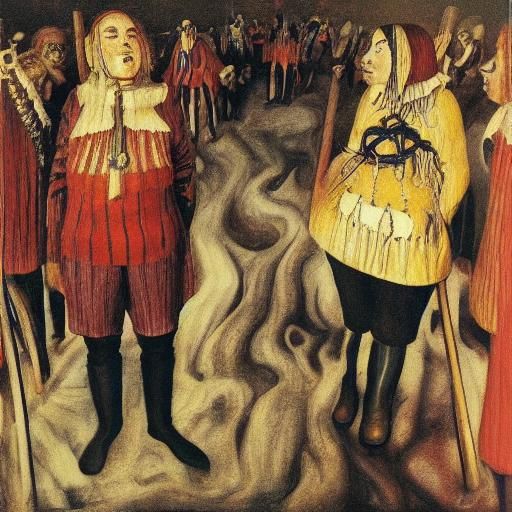 Intense Dance of Societal Change, Expressive Painting