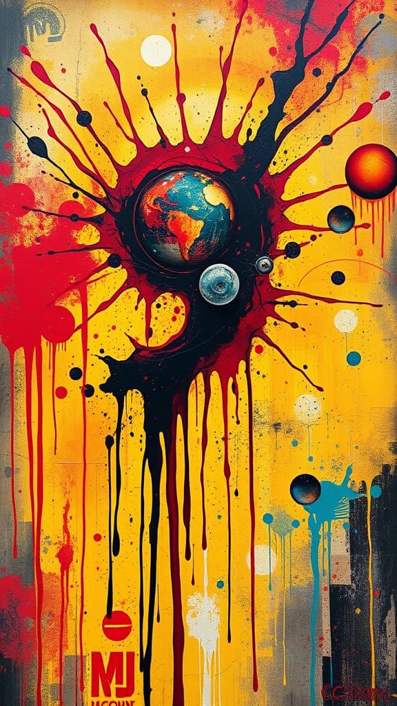 Surreal Graffiti Art with Melting Textures