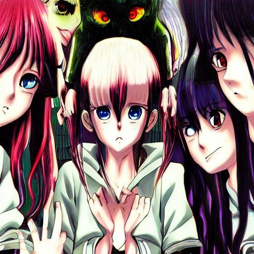 Creepy Manga Character in 8K 3D