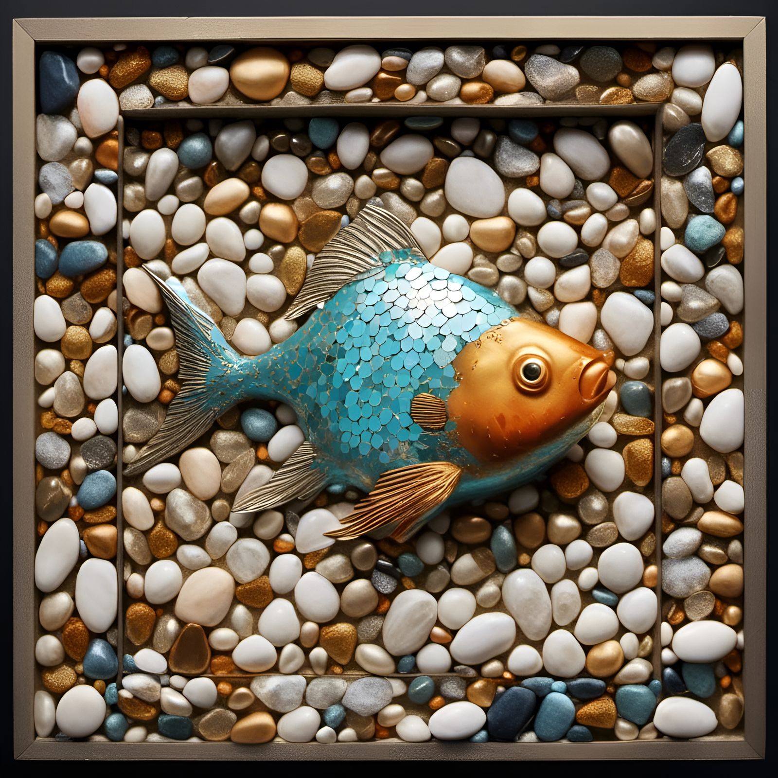 Goldfish and Frame in Lora Style
