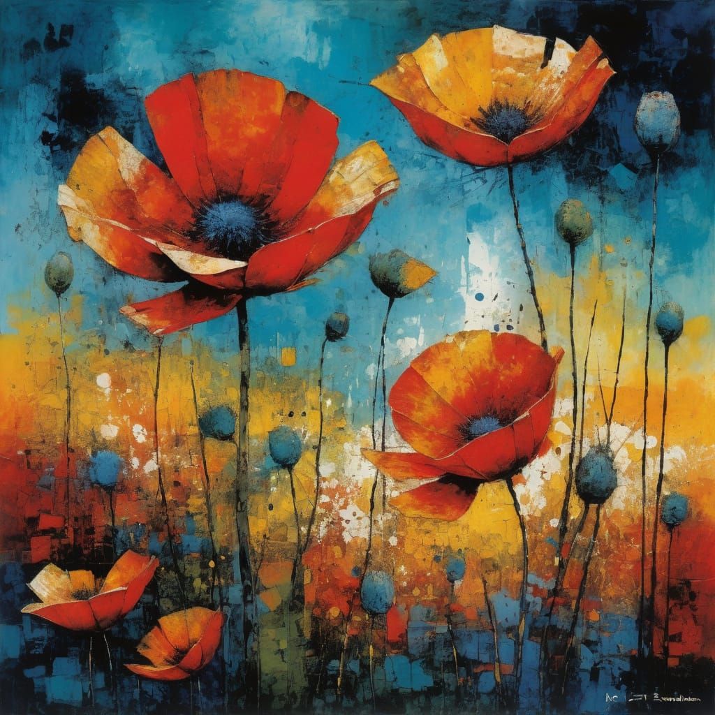 Expressionist Painting of Echoes and Silences