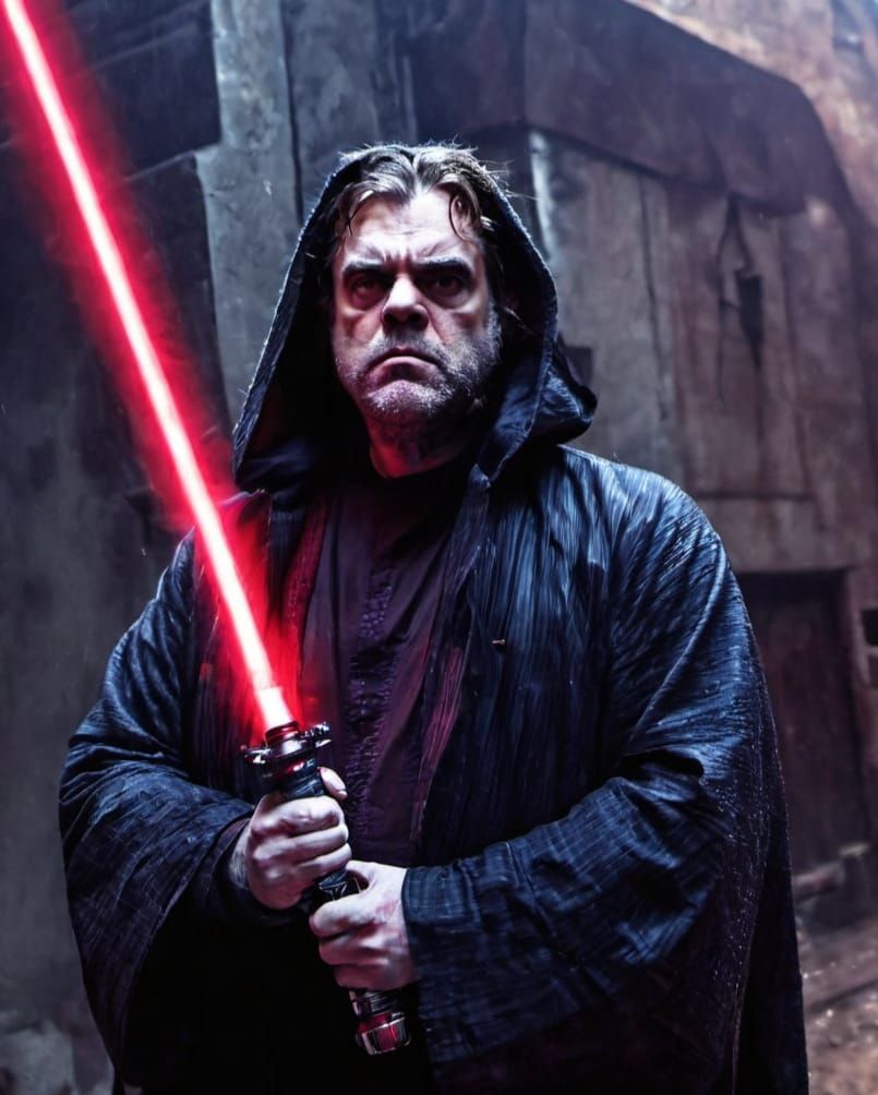 Dark Sith Lord of Tatooine, Wielding Red Lightsaber