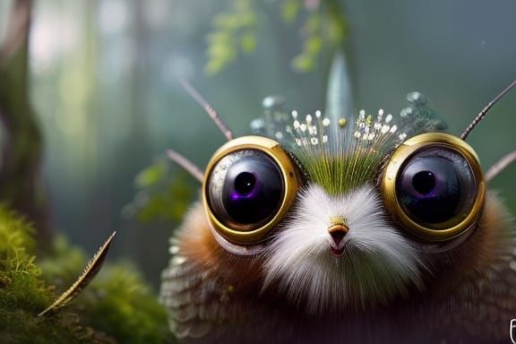 Cute Filigree Gremlin Portrait in Ornate Armor