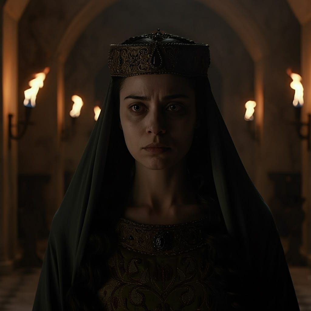 Byzantine Noblewoman in Palace Corridor, Renaissance Style